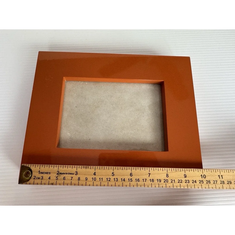 Orange Glossy Picture Frame Rectangular Modern Home Decor 11